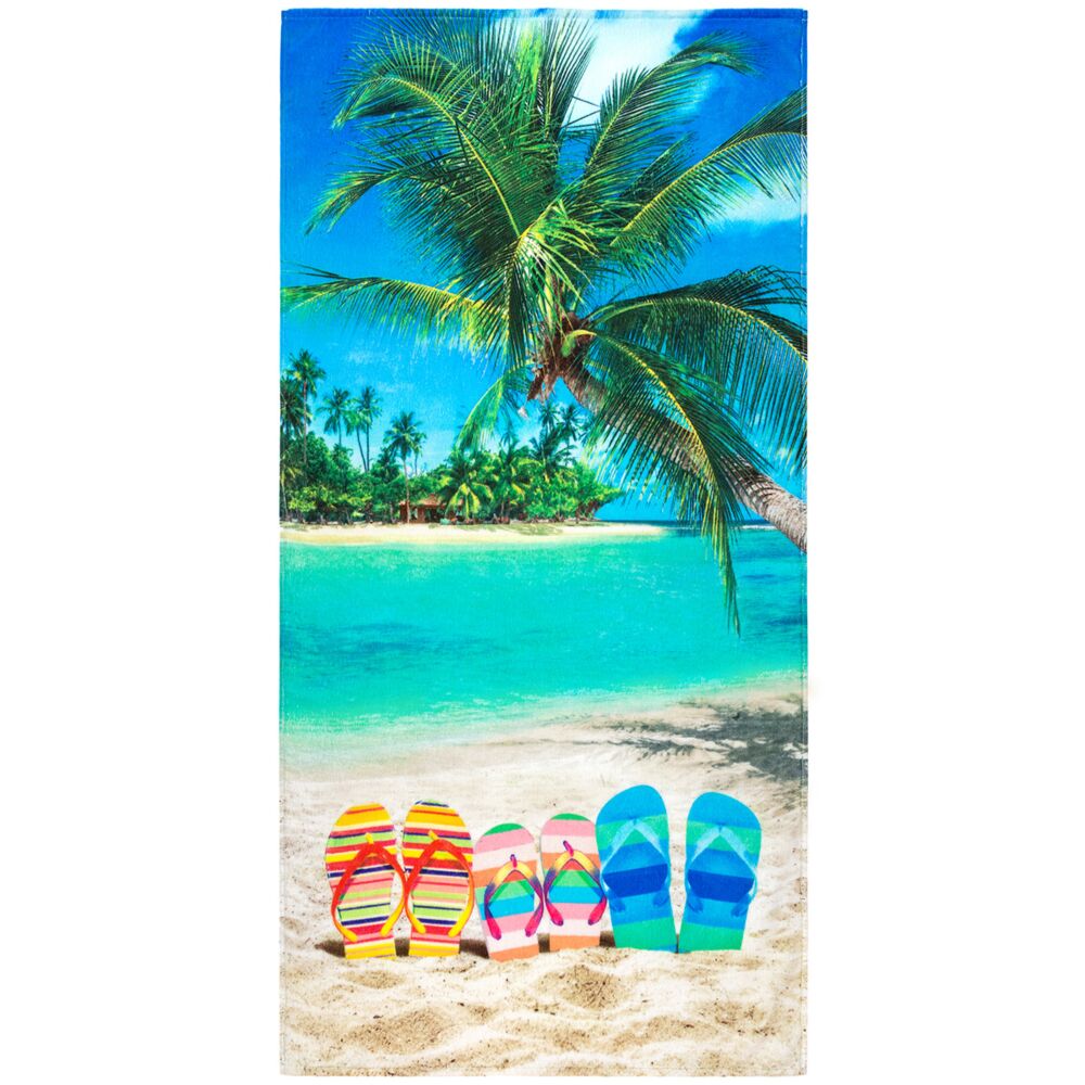 30x60 Sunny Day at the Beach Fiber Reactive Beach Towel